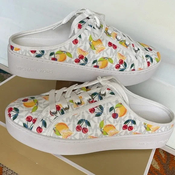 Michael Kors POPPY SLIDE SNEAKERS 
FRUIT PAINT MK SIG SM
49T4POFP1Q Platforms - Picture 10 of 16